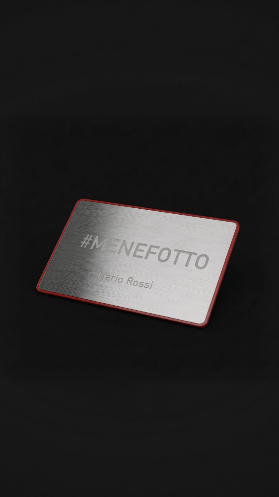 Business card NFC inox incisa laser