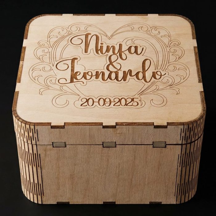 Scatola legno incisa laser