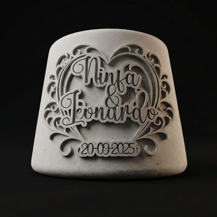 Candela cemento personalizzata